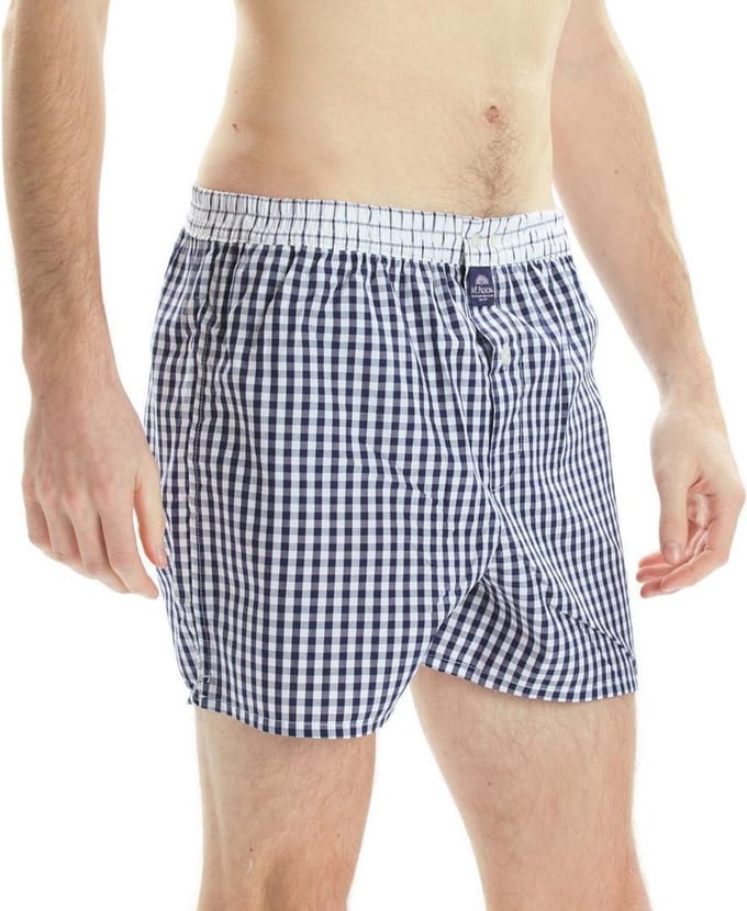 Mc Alson Boxershort met Binnenbroek Ruitje M0225 - Wit - M