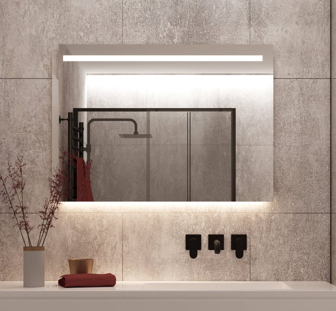 Schaere - Badkamerspiegel - LED Verlichting - Spiegel Verwarming - Sensor - Dimfunctie - 100x70 cm