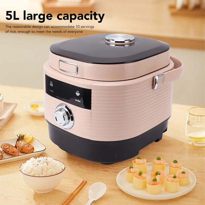 900W Rijstkoker Multifunctioneel Grote Capaciteit Elektrische Snelkookpan Slowcooker Stomer L gray