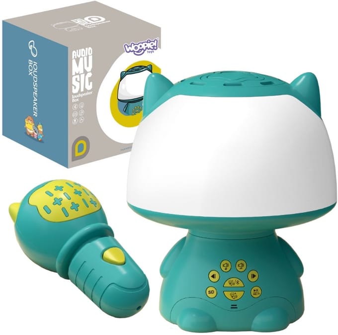 Woopie multifunctionele Rgb-lamp Bluetooth-luidspreker Karaoke stemmodulator SD-kaart Aux turkoois - UNI