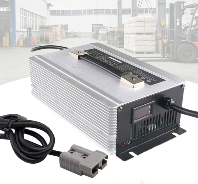 Slimme Acculader - 36V Lader - Heftruck Opladen - LCD Display - 40A - Zilver