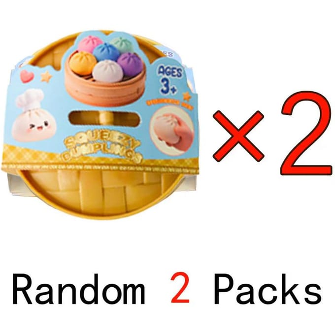 Nieuwe 12 stijlen Glitter Dumpling Glitter Dumpling Squishy met Doos Dumplings Sensorisch Knijpspeelgoed voor Stressverlichting