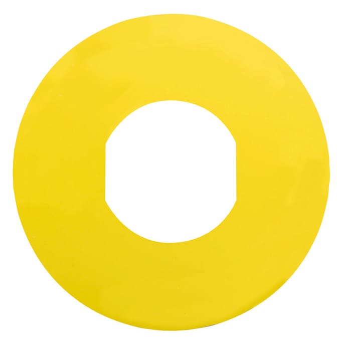 Schneider Electric Noodstoplabel 60mm Geel - ZBY9101 [2 Stuks]