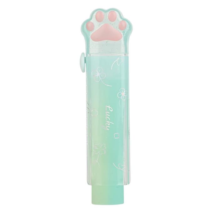 1 gomme Kawaii en forme de stylo push-pull, papeterie coréenne mignonne, fournitures scolaires pour enfants vert