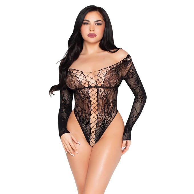 Leg Avenue Bodies Kant - Net and Lace Teddy