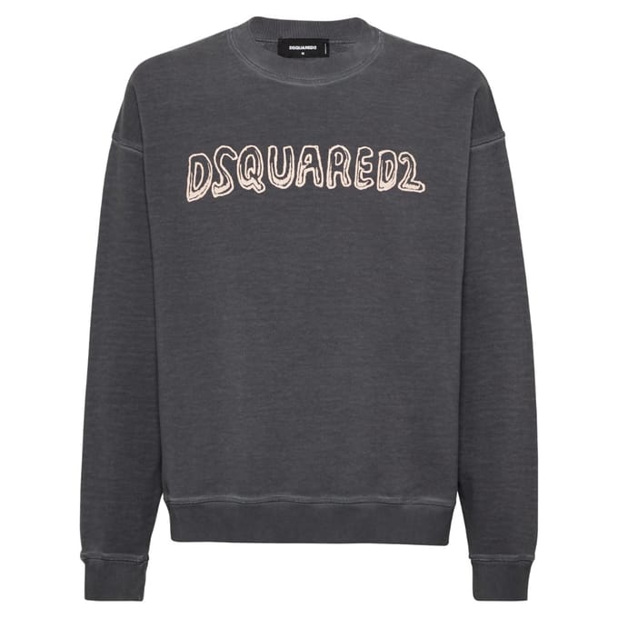 Dsquared2 Best Fade Logo Charcoal Grey Sweatshirt