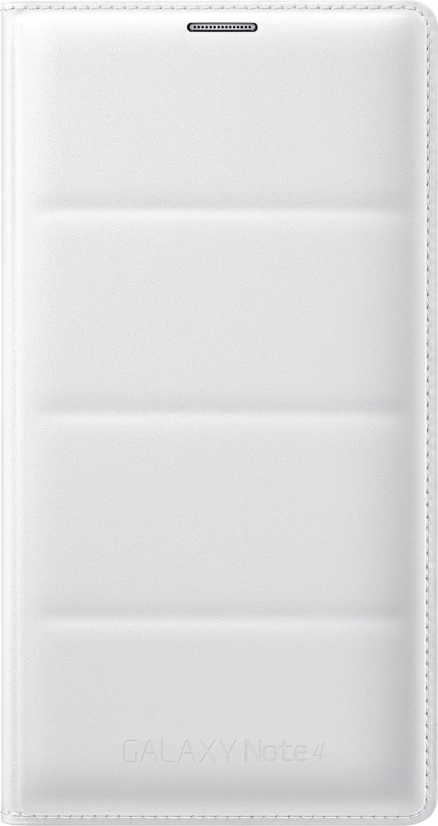 Samsung flip wallet pattern - wit - voor Samsung Galaxy Note 4