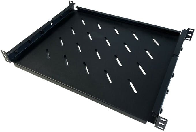 DSIT Verstelbaar legbord voor 350mm tot 600mm diepe serverkasten - 1U - serverbehuizing - serverrack - ook geschikt voor flightcases