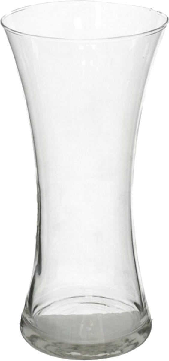 Gerimport bloemenvaas - transparant - helder glas - 18 x 37 cm