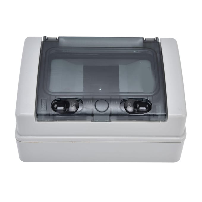 Boîte de distribution étanche IP66 4 voies Rail DIN Couvercle transparent Boîtier de protection de jonction