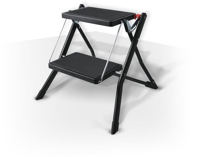 Vouwladder Stalen 2 treden antislip belastbaar tot 150 kg