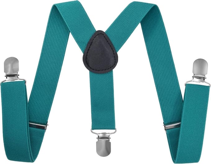 Fako Fashion - Kinder Bretels - Kinderbretels - Effen - 65cm - Aqua