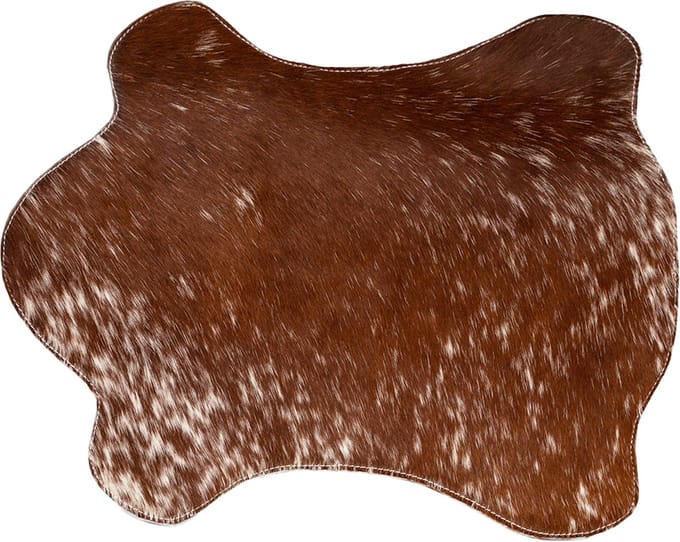placemat koevorm bruin/wit 30x48cm