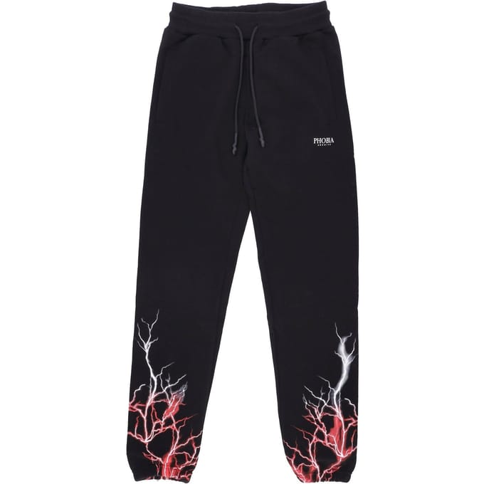 Lichtgewicht heren trainingsbroek Lightning Pants Zwart/rood/grijs