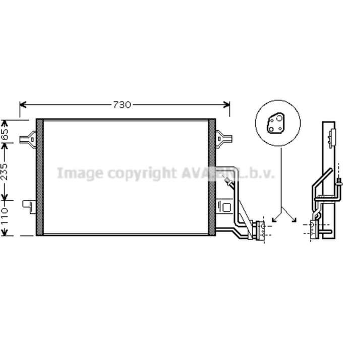 Condensator, airconditioning AVA COOLING VN5190