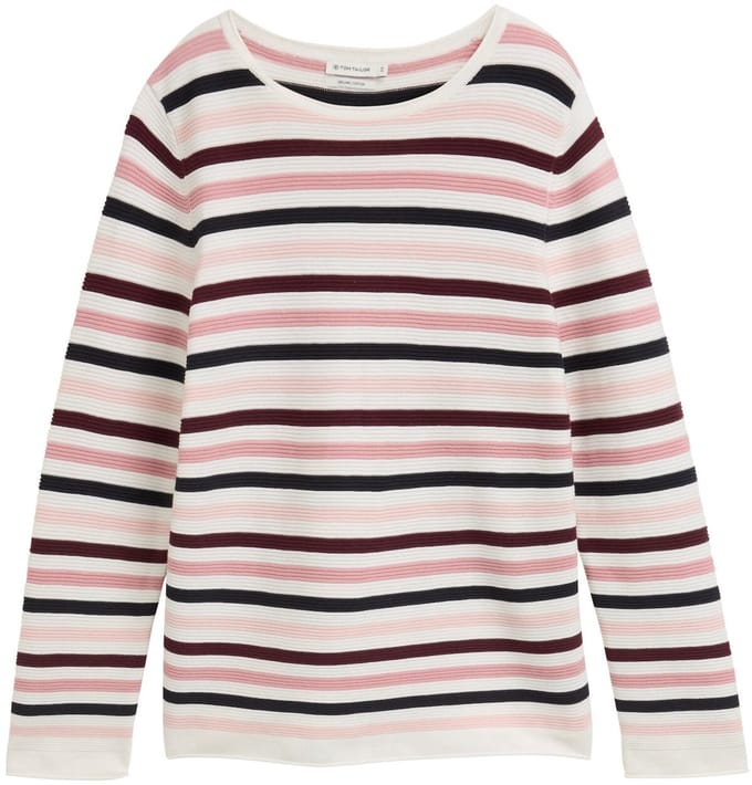 Tom Tailor - Gebreide trui van katoen - Maat S - rose ottoman knit