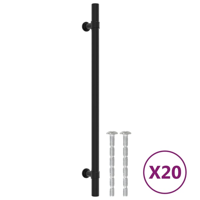 vidaXL - Handvatten - 20 - st - 224 - mm - roestvrij - staal - zwart