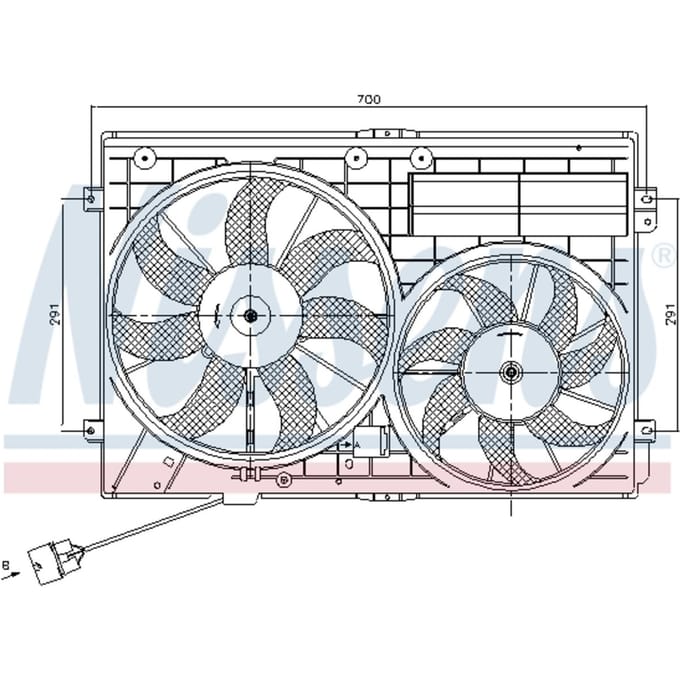 Koelventilatorwiel, motorkoeling NISSENS 85643