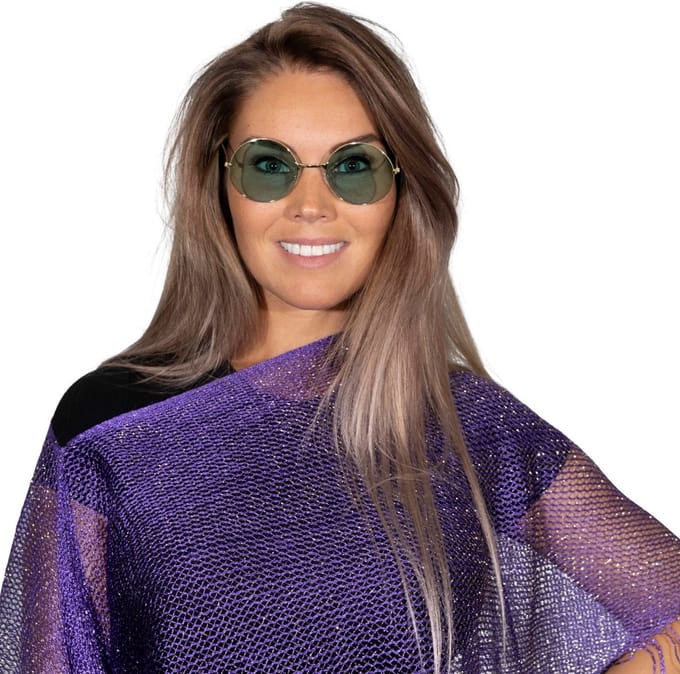 2 groene hippiebrillen - 2 groen/gele bloemenhaarbandjes