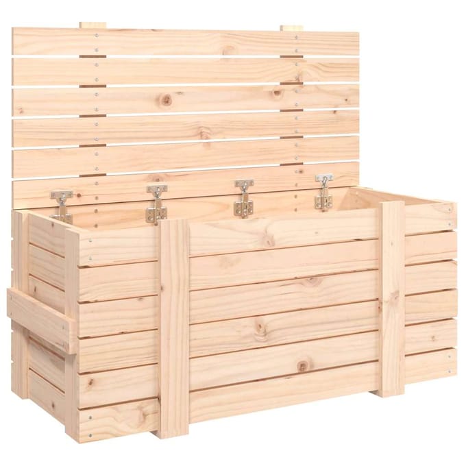 vidaXL - Opbergbox - 91x40,5x42 - cm - massief - grenenhout