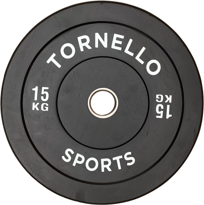tornello sports halterschijf 15 kg bumper plate rubber 50mm