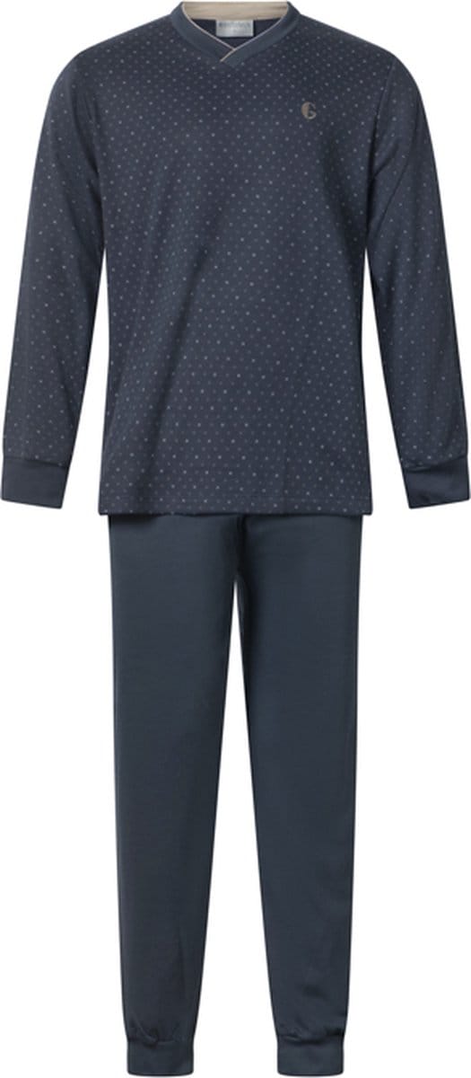 Gentlemen - aangeruwde heren pyjama 114276 - extra dik - V-hals - maat L