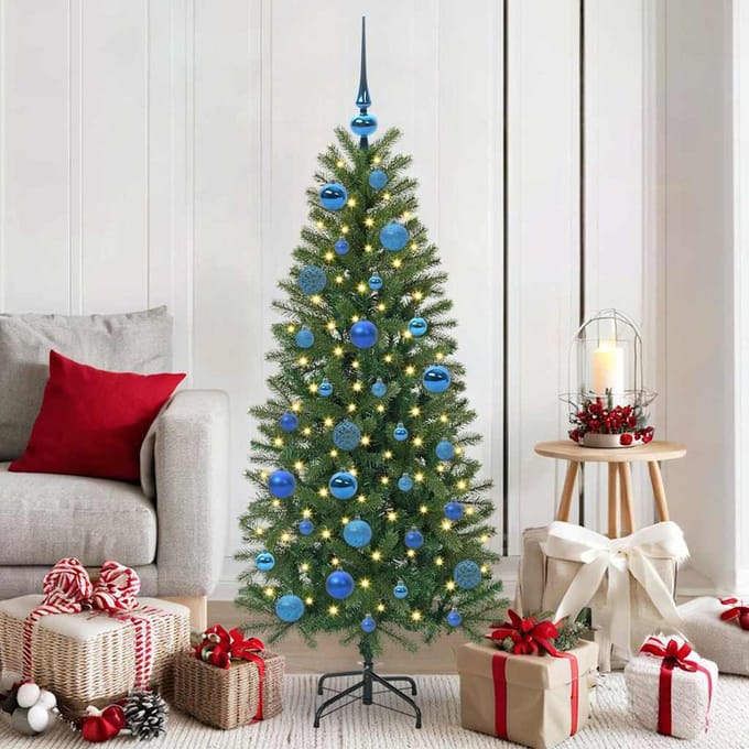 vidaXL Kerstbal Set 61 st 150 LED's Warmwit Ø 6 cm