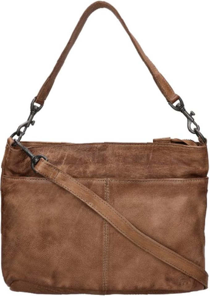 Bear Design Medium Schoudertas / Crossbodytas Dames - Leer - Callisto Pelle - Taupe