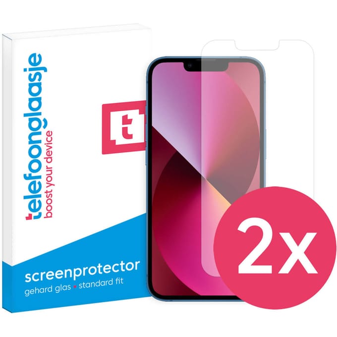 DuoPack: iPhone 13 Mini screenprotector gehard glas