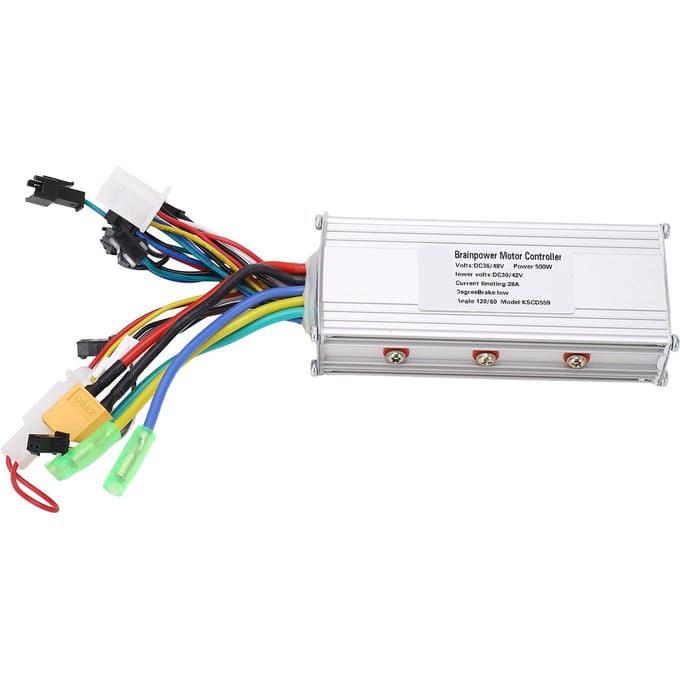 36V 48V 500W 28A Contrôleur Brushless pour Vélo Électrique Boîtier en Alliage d'Aluminium Contrôleur de Moteur Brushless pour Électrique white