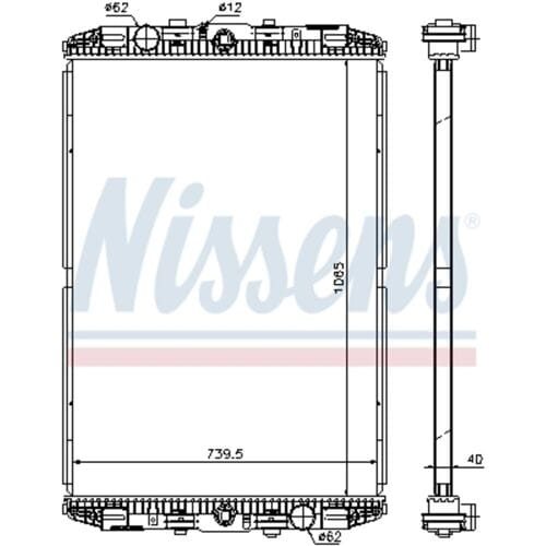 Radiator, motorkoeling NISSENS 614170