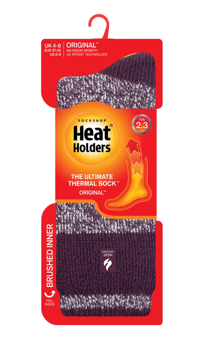 Heat Holders Dames Dikke Warme Thermische Sokken - Plum (Sydney)