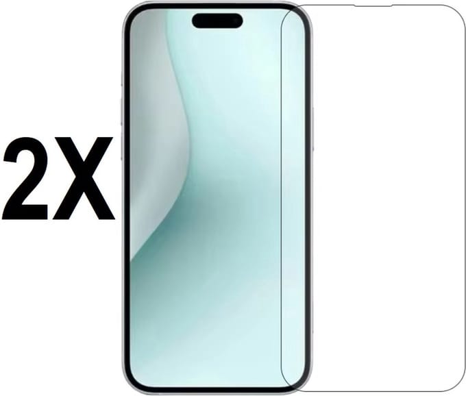 Screenz® - Screenprotector geschikt voor iPhone 17 Pro Max - Tempered glass Screen protector geschikt voor iPhone 17 Pro Max - Beschermglas - Glasplaatje - 2 stuks