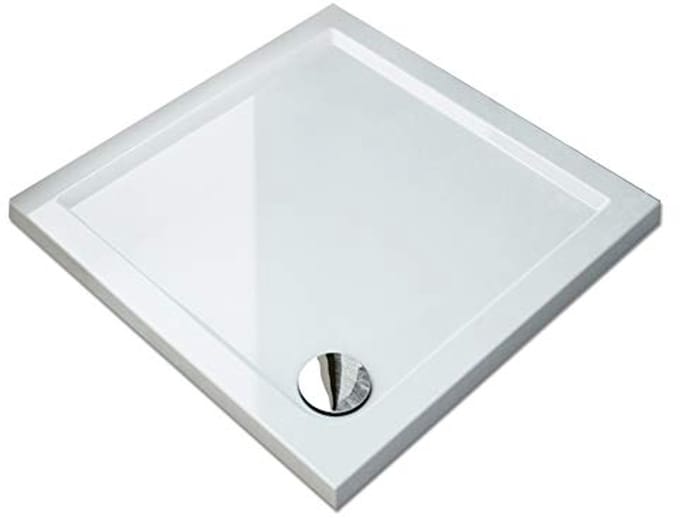 Vierkante kunststenen douchebak 100x100x4cm voor moderne badkamers