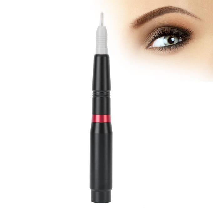 Machine à tatouer microblading 5 vitesses, blanchiment des sourcils et des lèvres, stylo semi-permanent EU Plug gray