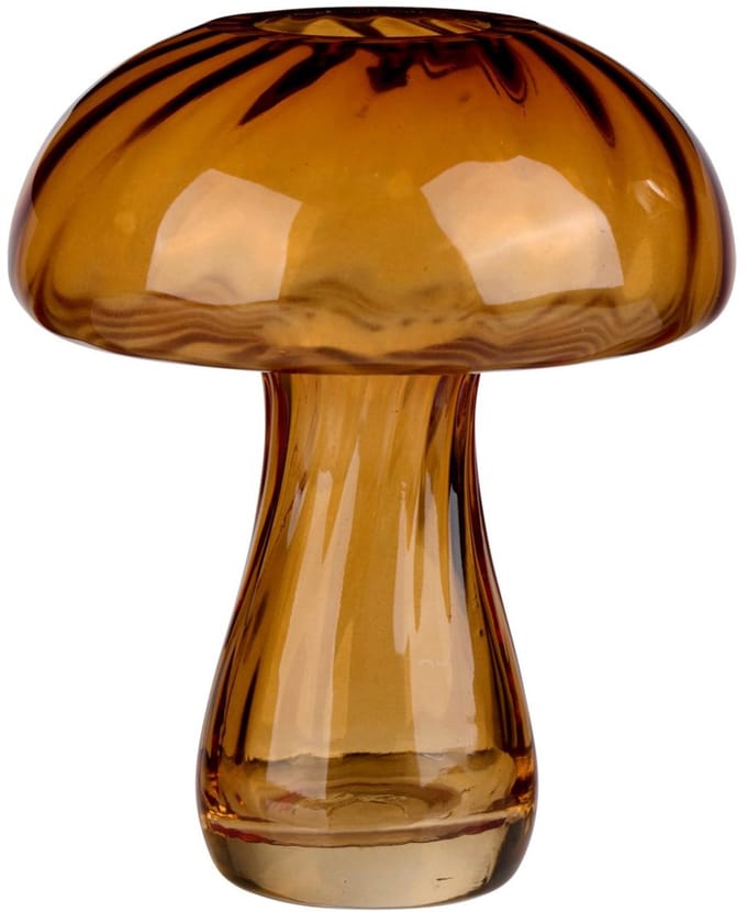 Vase glass mushroom Ø12x13cm