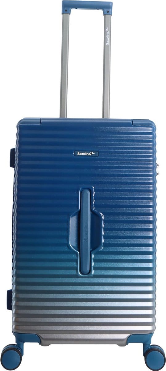 Saxoline Blue – Elite | Trunk Harde Koffer / Trolley / Reiskoffer – Medium – Blauw - Blauw / Medium