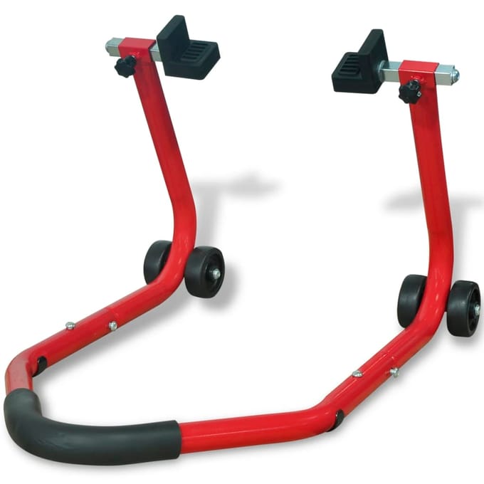 vidaXL - Motorfiets - achterwiel - paddock - standaard - rood