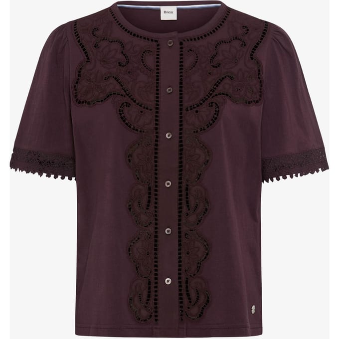 Brax Dames Shirt  Style CELINA S blackberry violet, donkerpaars, maat 32