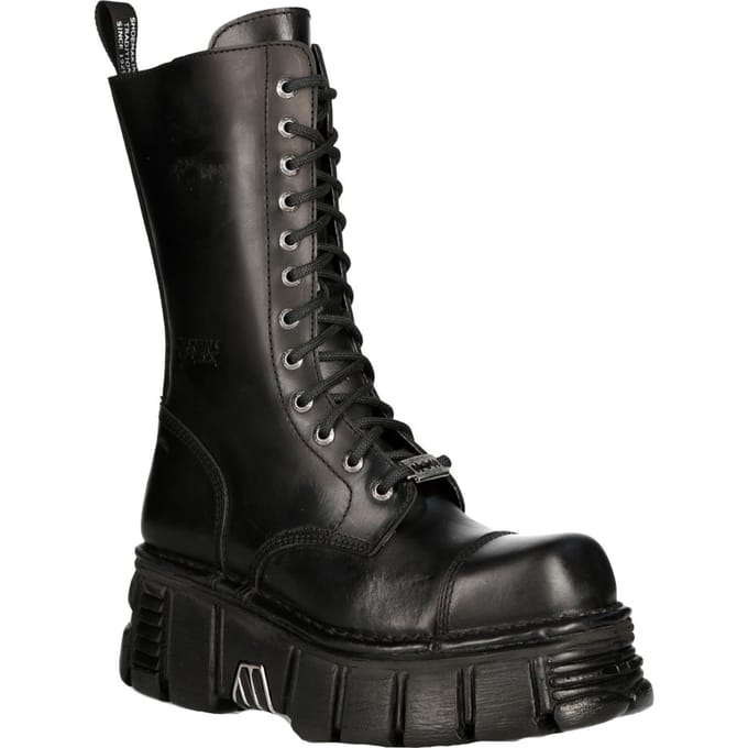 New Rock unisex metalen zwarte techno bikerlaarzen - M-MILI211C-C1