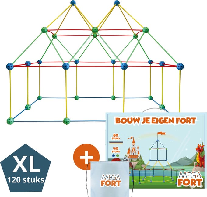 MEGAFORT Fort bouwen & Hut bouwen - Glow in the Dark - Vanaf 4 jaar