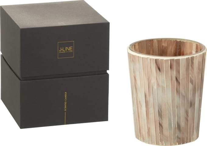 J-Line geurkaars Noa - Tender Rose - glas - roze - medium - 55U