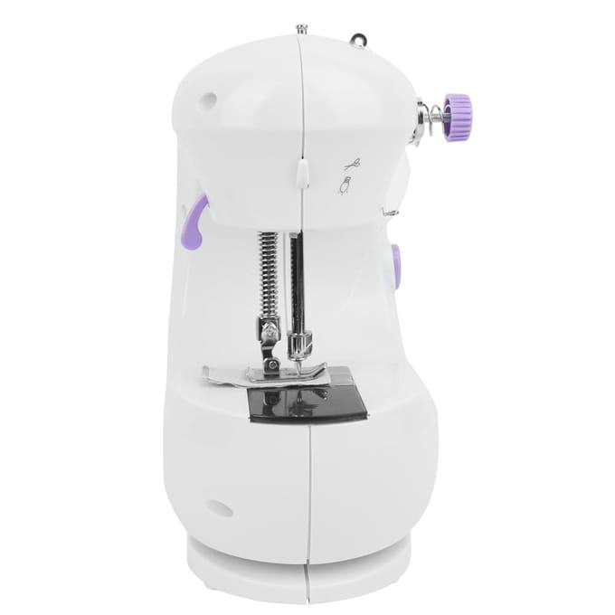 Machine à coudre électrique multifonction domestique mini 2 vitesses 2 fils équipement 100 ?240VBlanc et gray