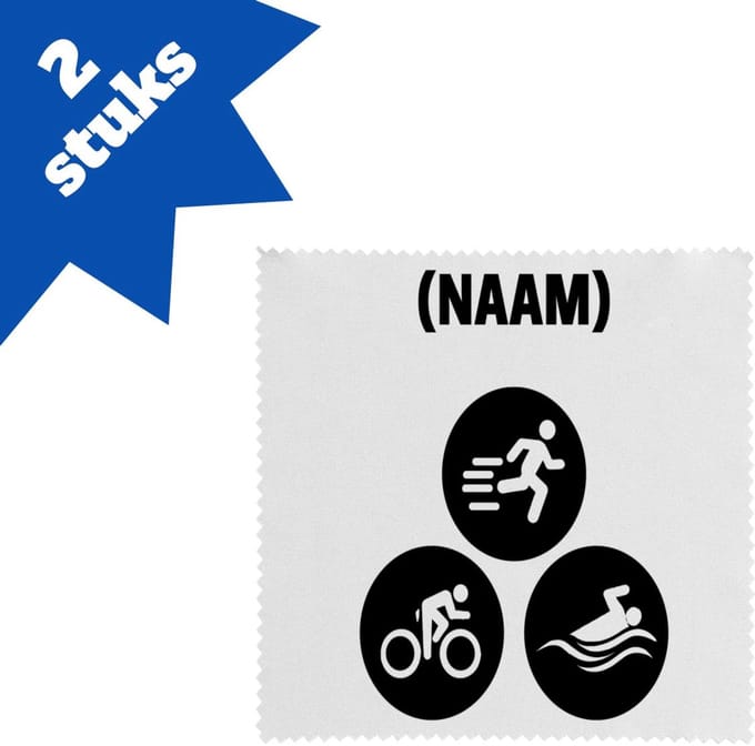 Akyol - triathlon brillendoekjes - Sport - sporter - thriathlon - 17,8 bij 17,8 cm - 2 stuks
