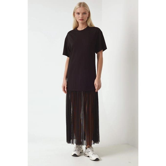 Midi-jurk met Tule Rok Pika Collectie