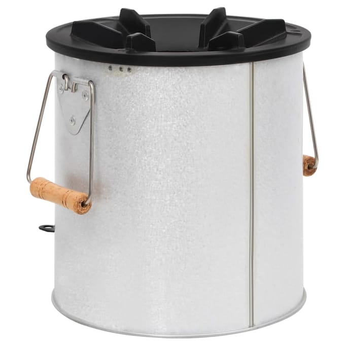 vidaXL - Camping - houtkachel - 45x25x26 - cm - staal - zilverkleurig
