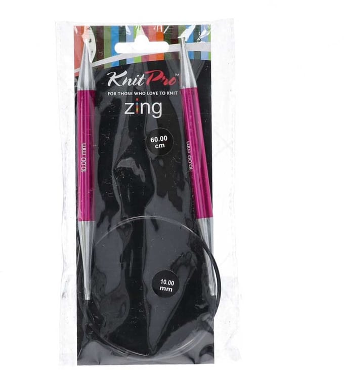 KnitPro Zing rondbreinaalden 60cm 10.00mm