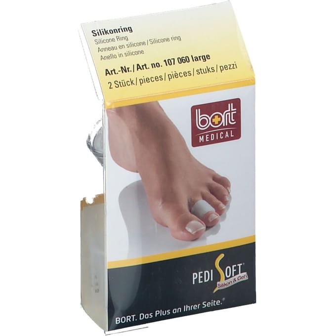 Bort PediSoft Siliconen Ring - Drukvermindering teen - Teencorrector - Maat 2