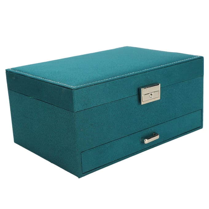 Grote Sieraden Opbergkoffer 3 Lagen Grote Capaciteit Displayrek Multifunctionele Sieradendoos black