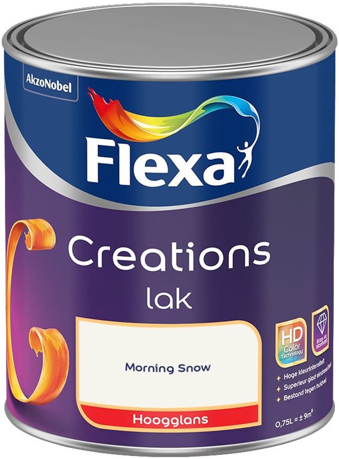 Flexa - Creations Lak Hoogglans - Morning Snow - Mengverf - 750 Ml